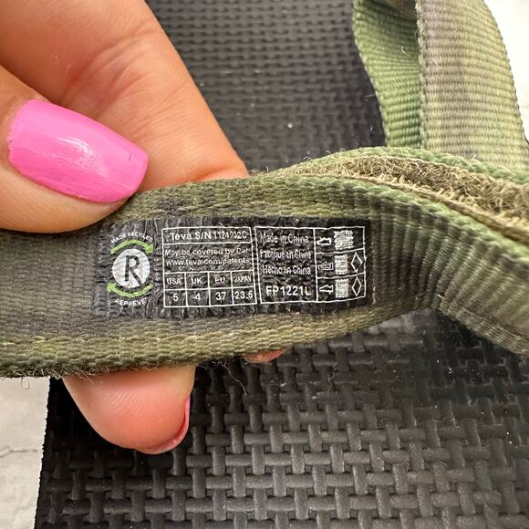 Teva Original Green Universal Tie Dye Quick Dry Sandals Big Kids Size‎ 5 - Picture 6 of 6